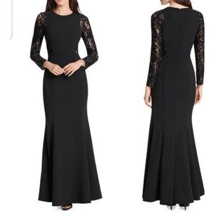 ELIZA J SCUBA - CREPE LACE SLEEVE'S GOWN 🆕